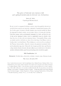 The Price of Interest Rate Variance Risk and Optimal Investments in Interest Rate Derivatives