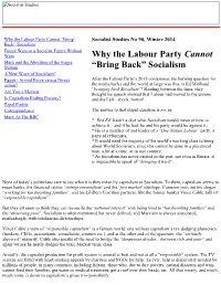 Why the Labour Party Cannot