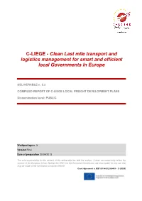Compiled Report of C-Liege Local Freight Development Plans