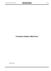 Formation Debian GNU/Linux DOCUMENTDE TRAVAIL 1 / 240