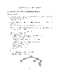 Lecture 13: AVL Trees and Binary Heaps