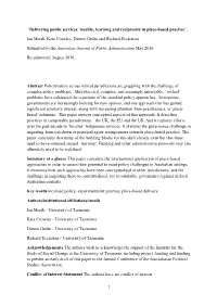 Locality, Learning and Reciprocity in Place-Based Practice’