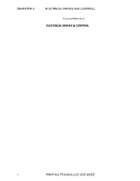 Semester Ii Electrical Drives and Controll 1 Printing Technology-Sde
