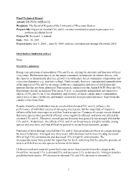 The Board of Regents of the University of Wisconsin System Project