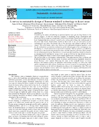 A Survey in Sustainable Design of Iranian Windmill Technology In