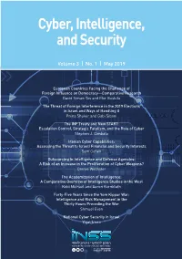 Cyber, Intelligence, and Security