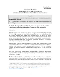 Discussion Paper on Approaches to Anti-Radicalization and Community Policing in the Transatlantic Space