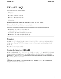 Update - Sql Update - Sql