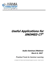 Useful Applications for SNOMED CT®