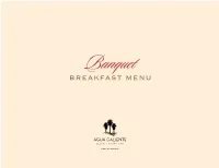 Breakfast Menu