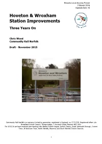 Hoveton & Wroxham Station Improvements