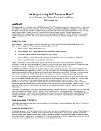 Link Analysis Using SAS Enterprise Miner