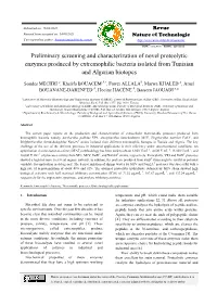 Preliminary Screening and Characterization of Novel Proteolytic Enzymes Produced by Extremophilic Bacteria Isolated from Tunisian and Algerian Biotopes