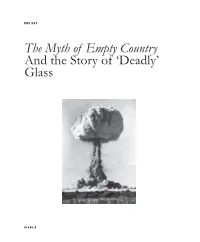 The Myth of Empty Country and the Story of 'Deadly' Glass