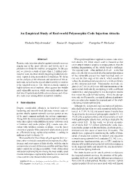 An Empirical Study of Real-World Polymorphic Code Injection Attacks