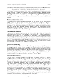 Contribution of the Implementation of Road Infrastructure Measures of OPII