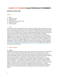 Mathematics (Class QA)