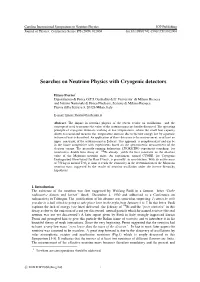 Searches on Neutrino Physics with Cryogenic Detectors