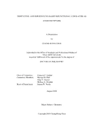 TRIPTYCENE- and BIPHENYLENE-BASED BIFUNCTIONAL LEWIS ACIDS AS ANION RECEPTORS a Dissertation by CHANG-HONG CHEN Submitted to Th