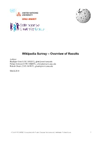 Wikipedia Survey – Overview of Results