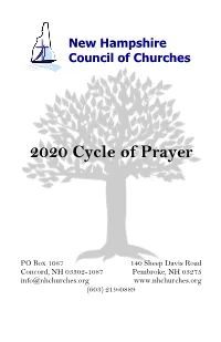 2020 Cycle of Prayer