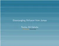 Disentangling Diffusion from Jumps Yacine A¨It-Sahalia