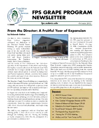 Fps Grape Program Newsletter