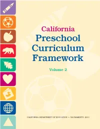 Preschool Curriculum Framework Vol. 2