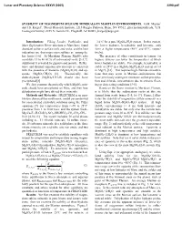 Stability of Magnesium Sulfate Minerals in Martian Environments