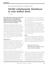 Strikt Relationele Database Is Een Nobel Doel