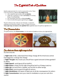 The Eightfold Path of Buddhism