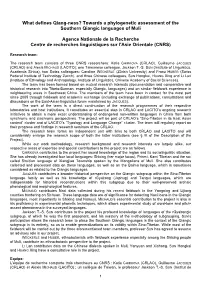 What Defines Qiang-Ness? Towards a Phylogenetic Assessment of the Southern Qiangic Languages of Muli Agence Nationale De La Rech