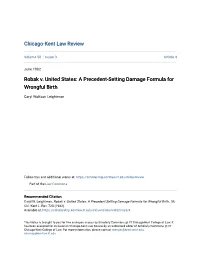 A Precedent-Setting Damage Formula for Wrongful Birth