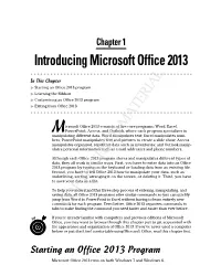 Introducing Microsoft Office 2013