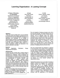 Learning Organization - a Lasting Concept
