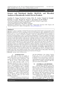 Sensory and Nutritional Quality, Shelf-Life, and Microbial Analyses of Hermitically Sealed Chevon Products