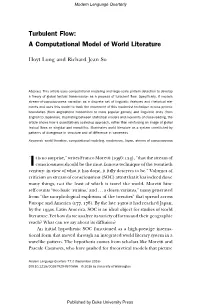 Turbulent Flow: a Computational Model of World Literature
