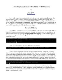 Automating the Deployment of Freebsd & PC-BSD® Systems