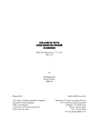 Case Study of the Psi Social Marketing Program in Cameroon