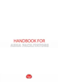 Handbook for ASHA Facilitators .Pdf