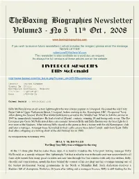 Theboxing Biographies Newsletter Volume3 - No 5 11Th Oct , 2008