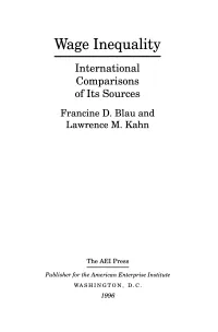 Wage Inequality International Comparisons Ofits Sources Francine D