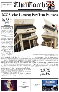 BCC Slashes Lecturer, Part-Time Positions Part 1: Over 60 Lecturers Gone
