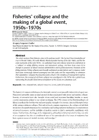 Fisheries' Collapse and the Making of a Global Event, 1950S–1970S