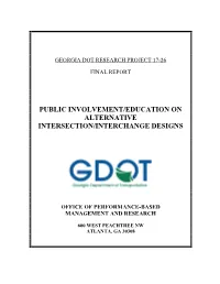Public Involvement/Education on Alternative Intersection/Interchange Designs