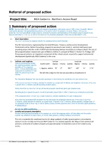 Referral of Proposed Action