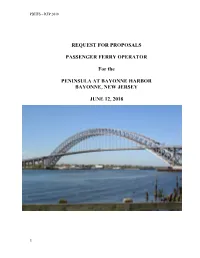 Request for Proposals Passenger Ferry Operator