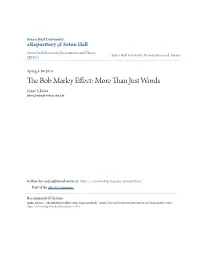 The Bob Marley Effect: More Than Just Words Juleen S
