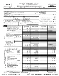 990-PF Or Section 4947(A)(1) Trust Treated As Private Foundation | Do Not Enter Social Security Numbers on This Form As It May Be Made Public