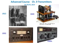 Advanced Course Ch. 9 Transmitters De VE1FA, 2019